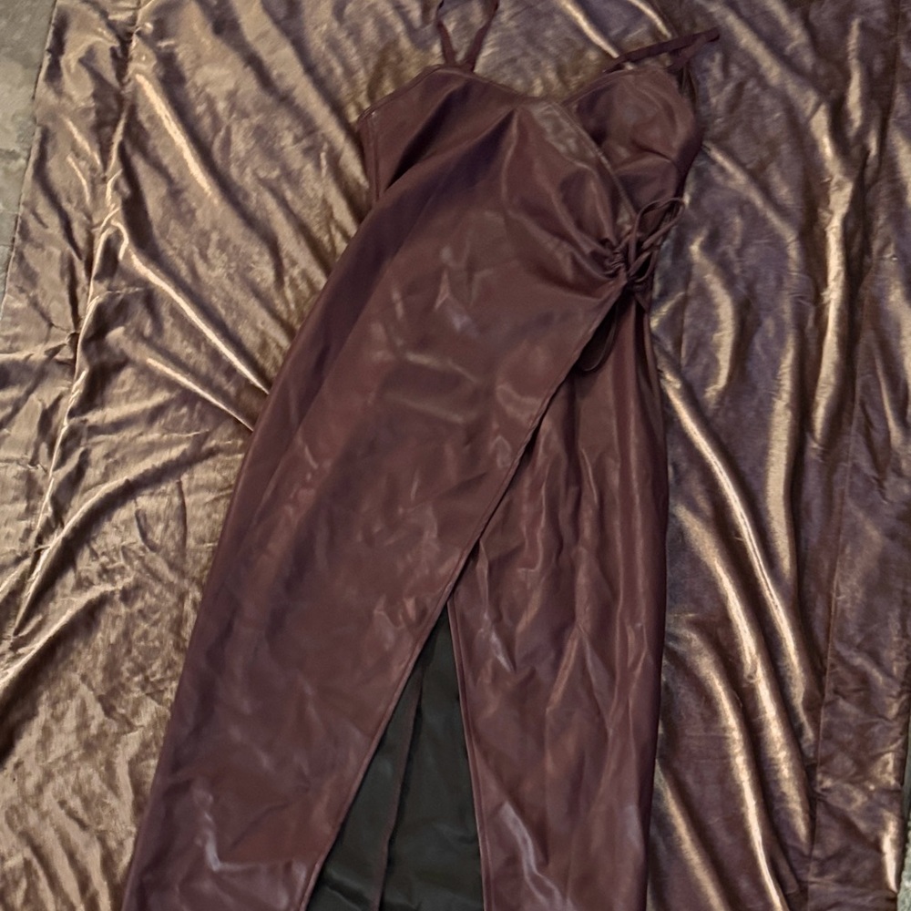 Forever 21 Burgundy faux leather Dress